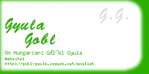 gyula gobl business card